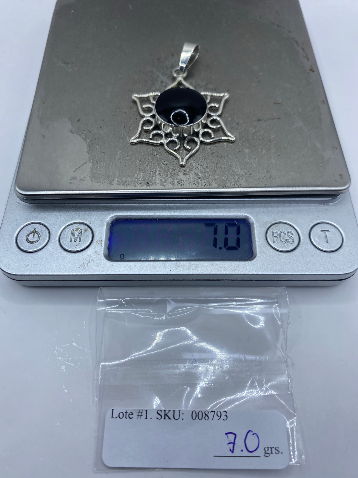 Dije Mandala de Plata 950 con Ónix Negro — Taxco — foto 6