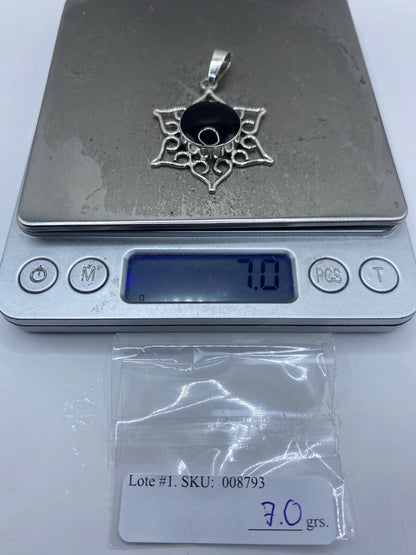 Dije Mandala de Plata 950 con Ónix Negro — Taxco — foto 6