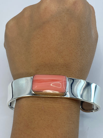 Brazalete de Plata 925 con Coral Roja — Taxco — foto 6