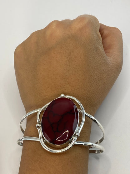 Brazalete Plata 950 con Coral Roja — Taxco Artesanal — foto 6