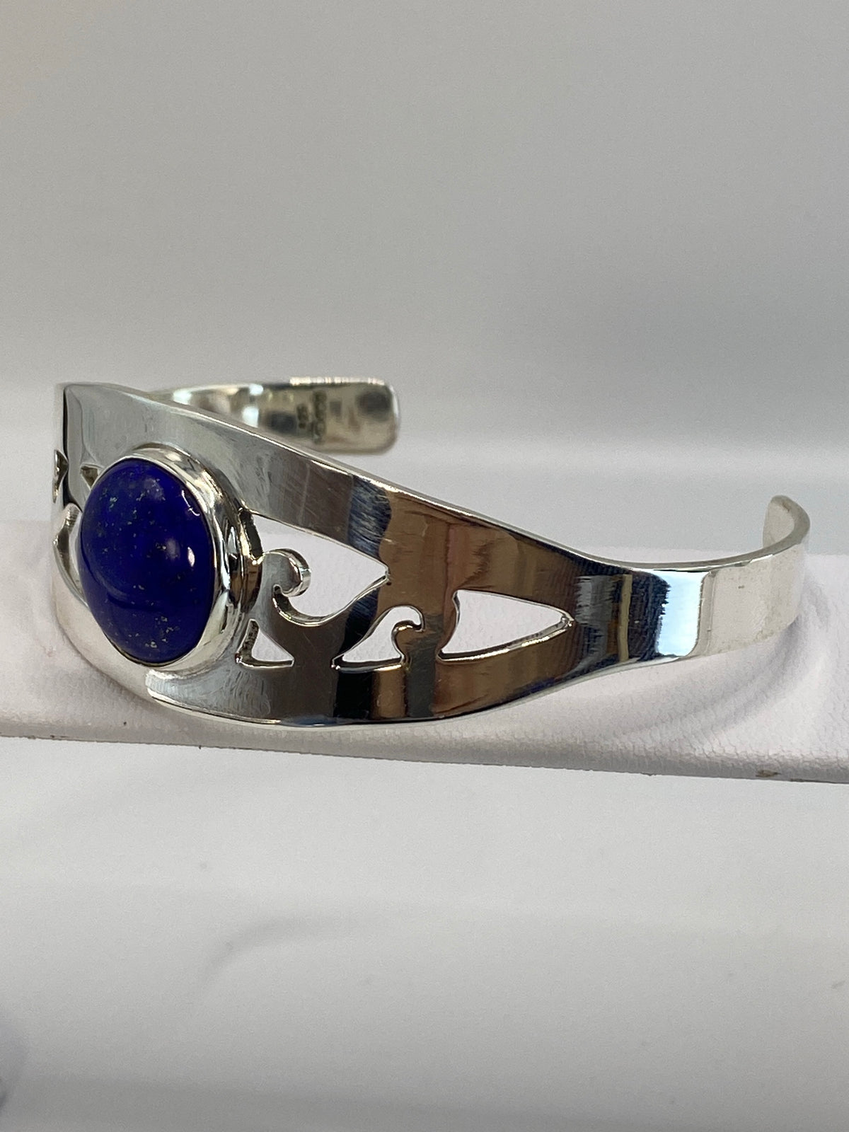 Brazalete Plata Rigido con Lapislazuli — Taxco 925 — foto 2