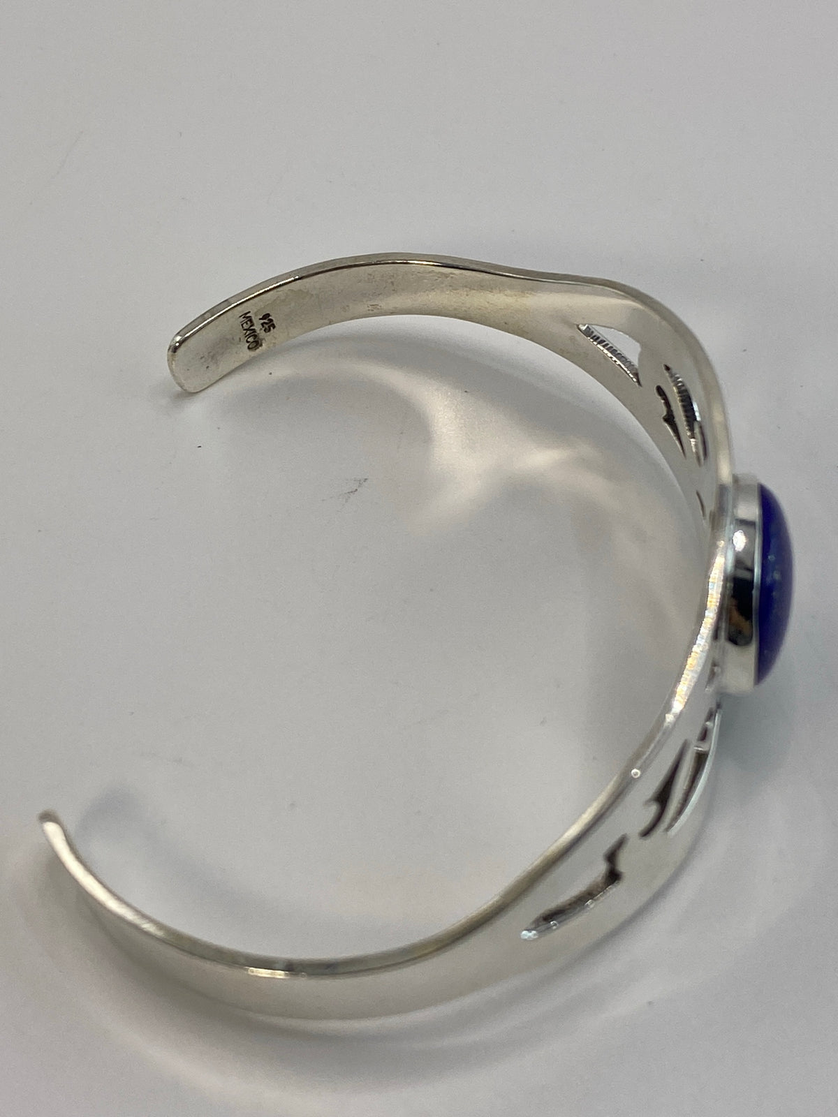 Brazalete Plata Rigido con Lapislazuli — Taxco 925 — foto 5
