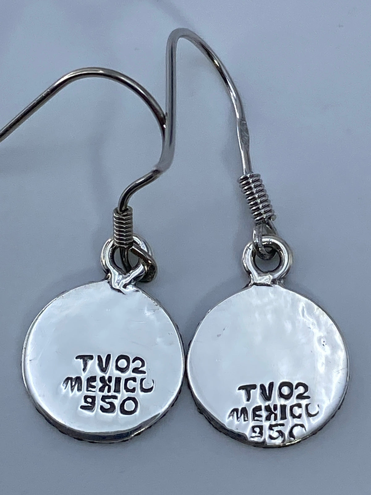 Aretes de Plata Repujado Calendario Azteca — Taxco 950 — foto 5