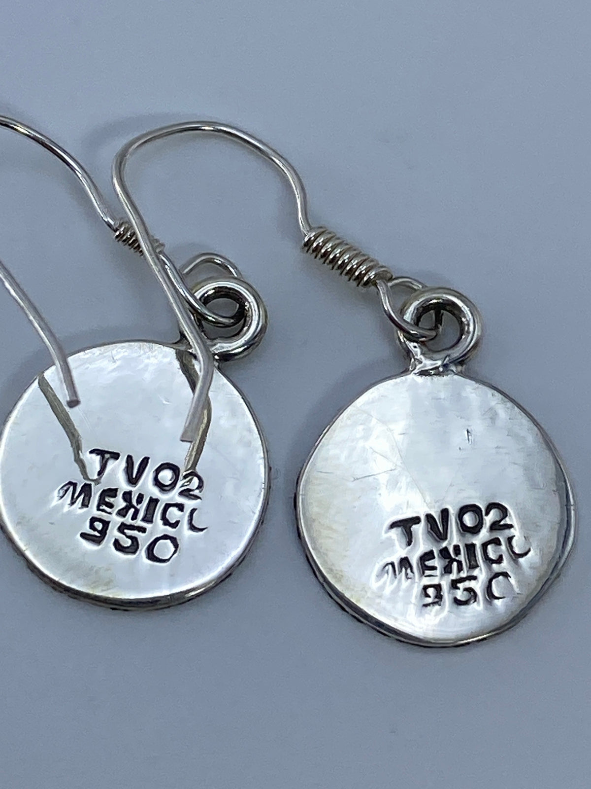 Aretes de Plata Repujado Calendario Azteca — Taxco 950 — foto 5