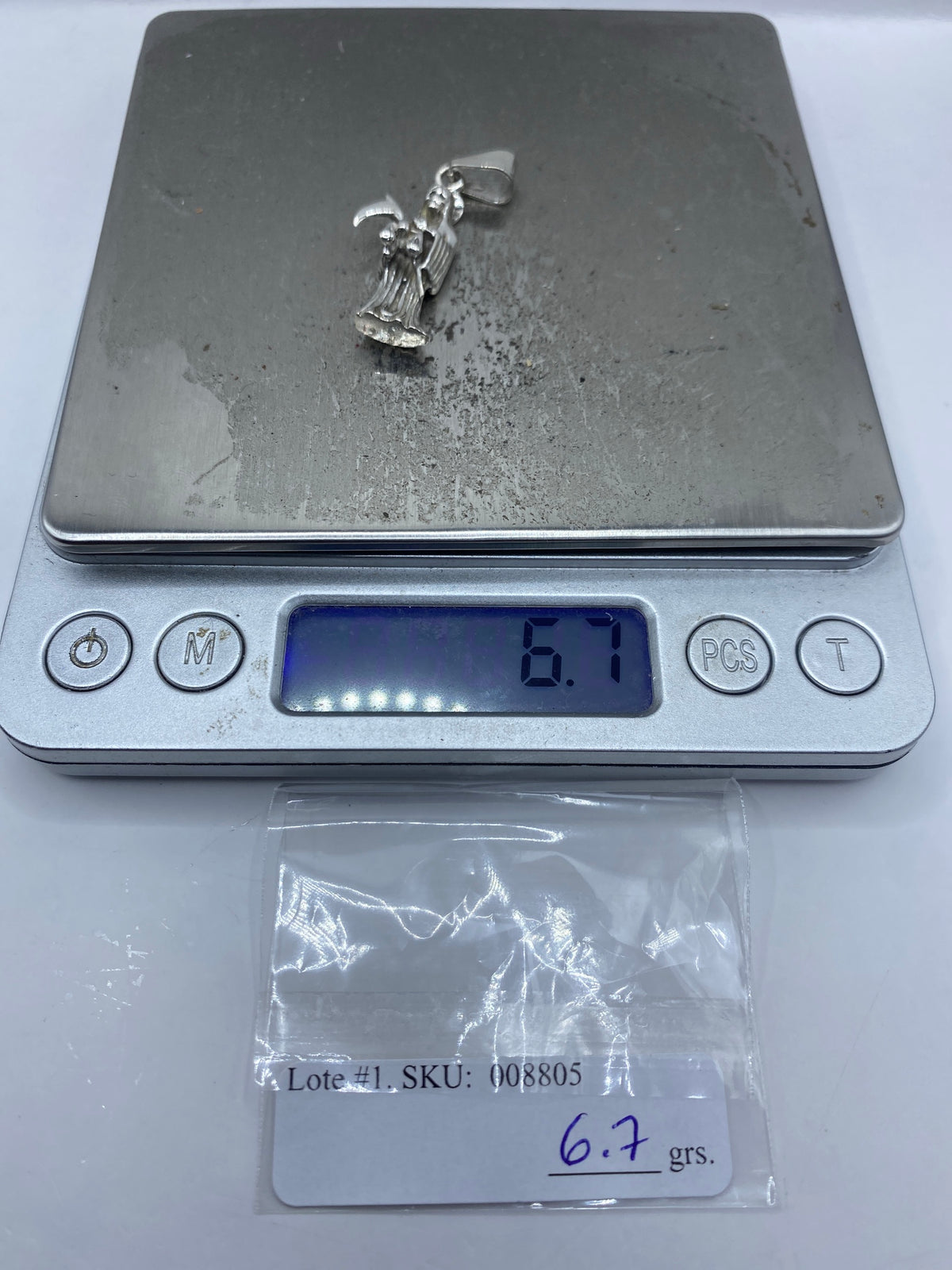 Dije Plata Santa Muerte Repujado — Taxco 925 — foto 6