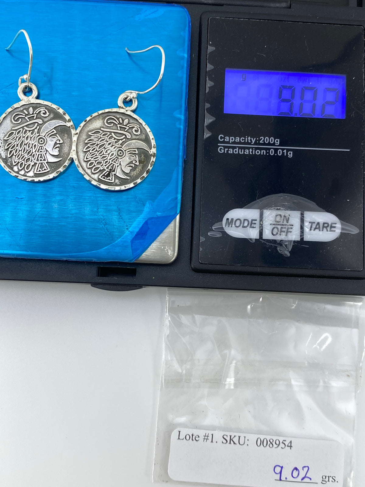 Aretes de Plata Repujada Prehispánica — Taxco 950 — foto 6