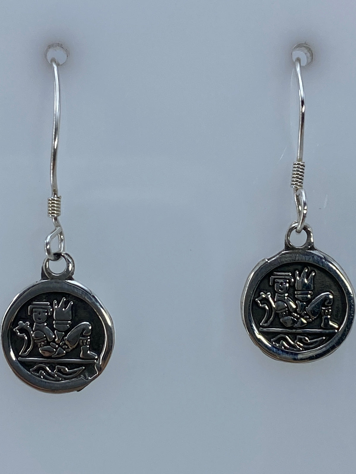 Arete individual de 3 cm de largo con gancho de plata