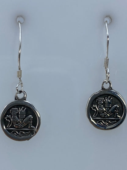 Arete individual de 3 cm de largo con gancho de plata