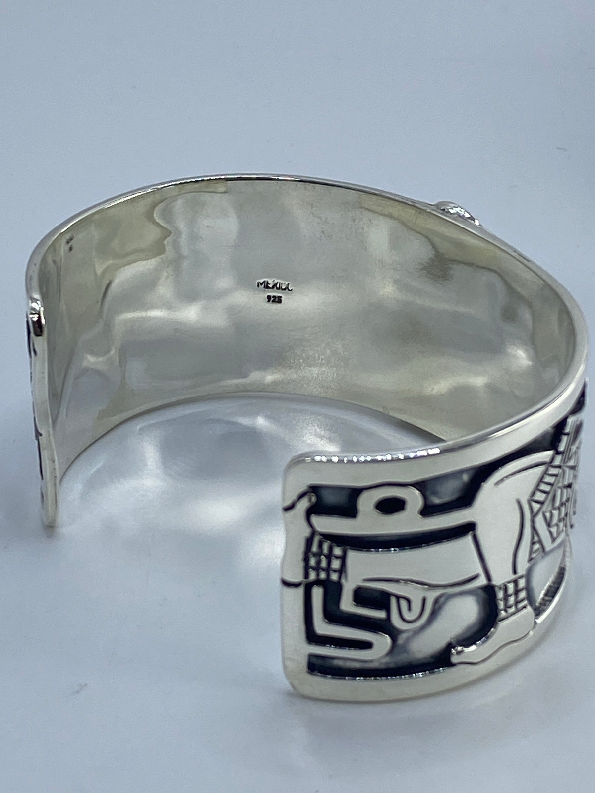 Brazalete de Plata Repujado Prehispánico — Taxco 925 — foto 5