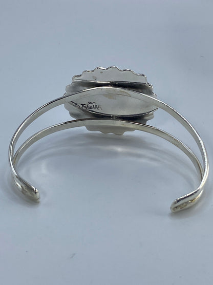 Brazalete de Plata Repujado Sol y Luna — Taxco 925 — foto 5