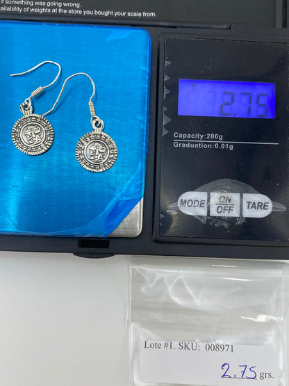 Aretes de Plata Repujado Prehispánico — Taxco 925 — foto 6