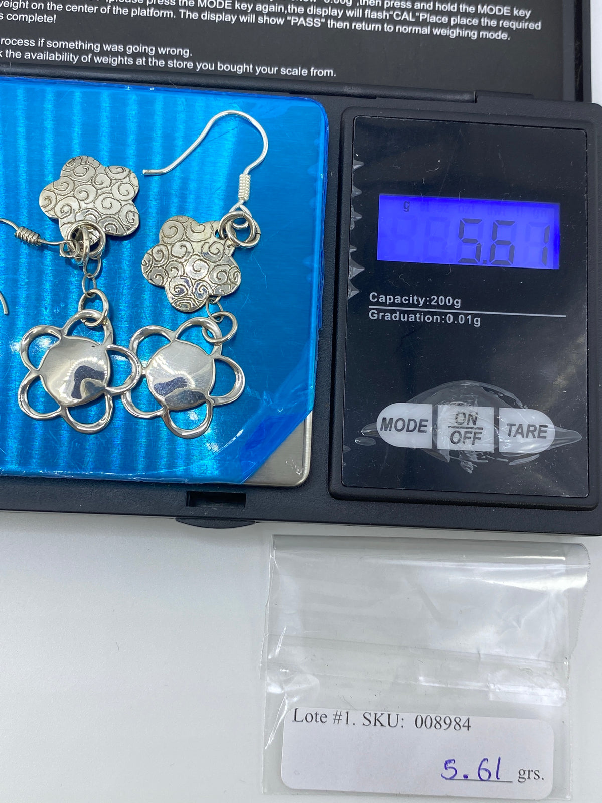 Aretes de Plata Calado Floral — Taxco 925 — foto 6