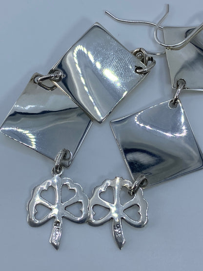 Aretes de Plata Geométricos con Quatre-Feuille — Taxco 925 — foto 5