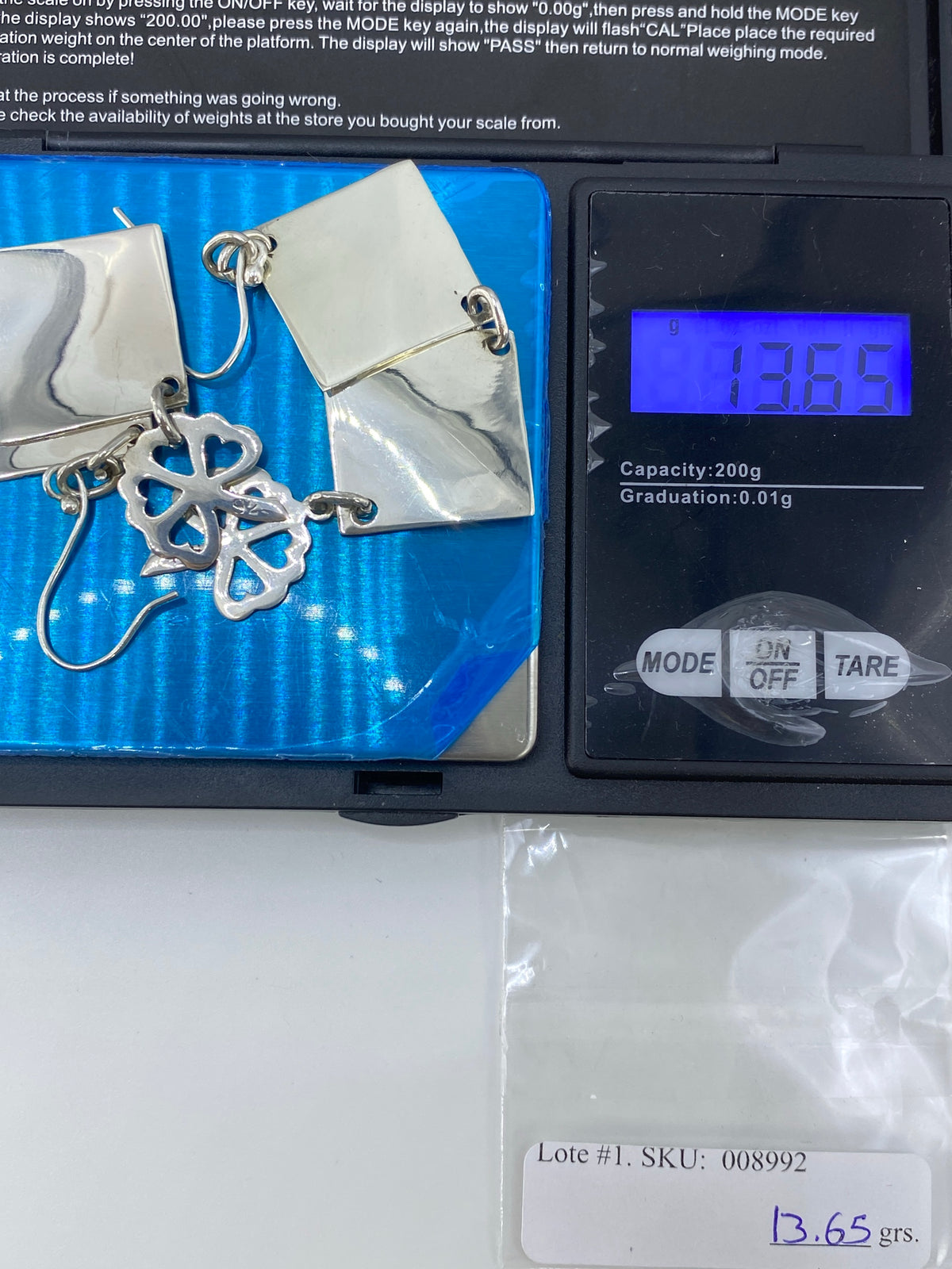 Aretes de Plata Geométricos con Quatre-Feuille — Taxco 925 — foto 6