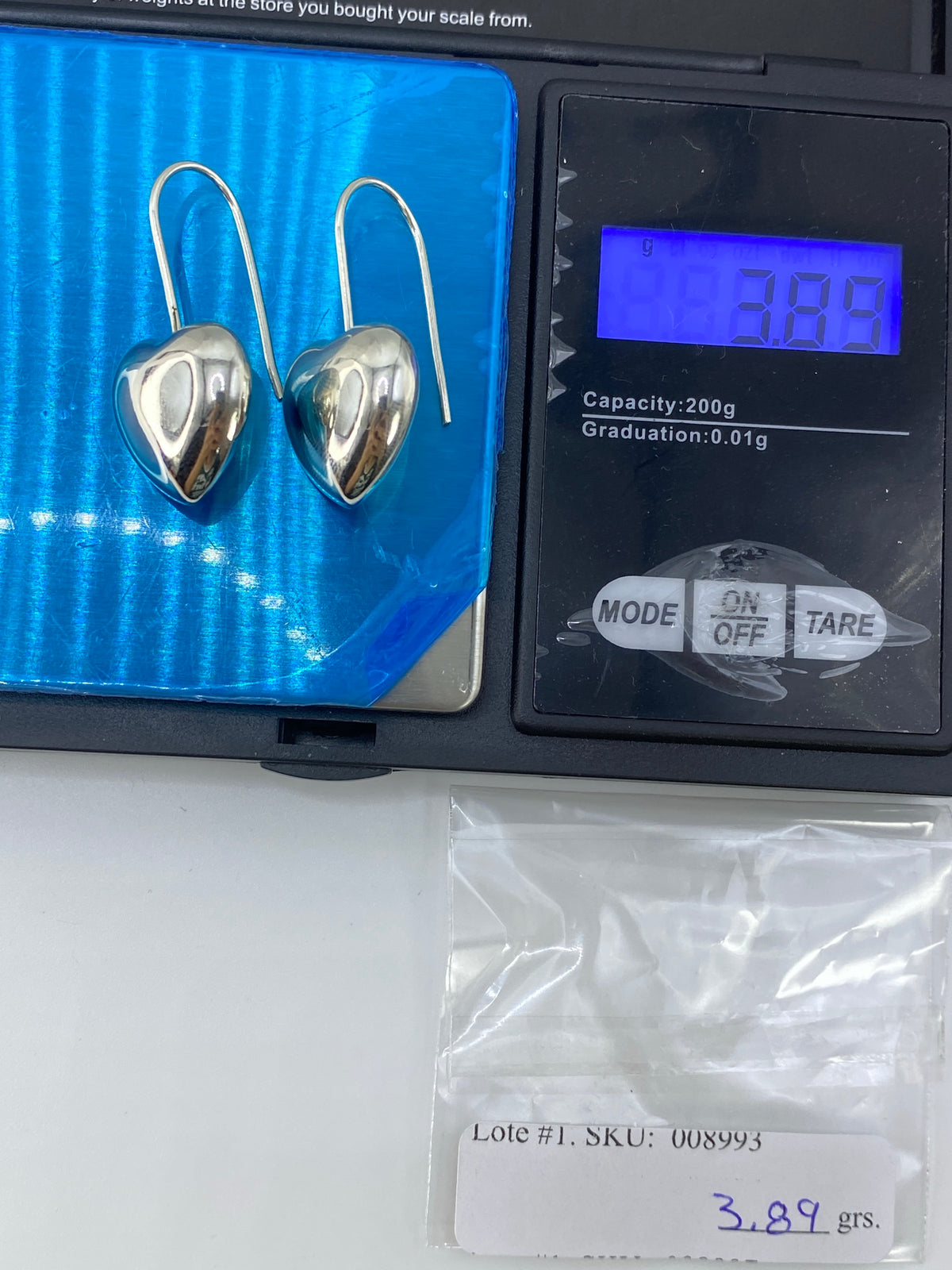 Aretes de Plata Corazón Cartoneado — Taxco 925 — foto 6