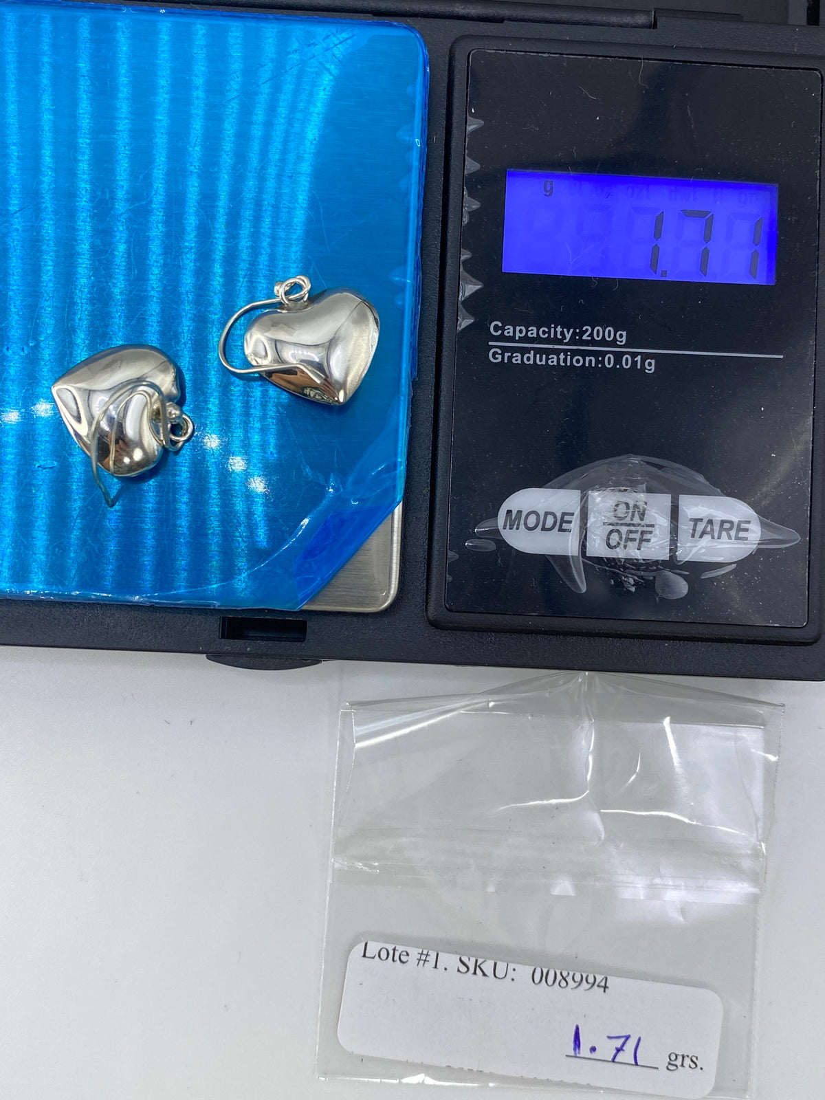 Aretes de Plata Corazón Cartoneado — Taxco 925 — foto 6