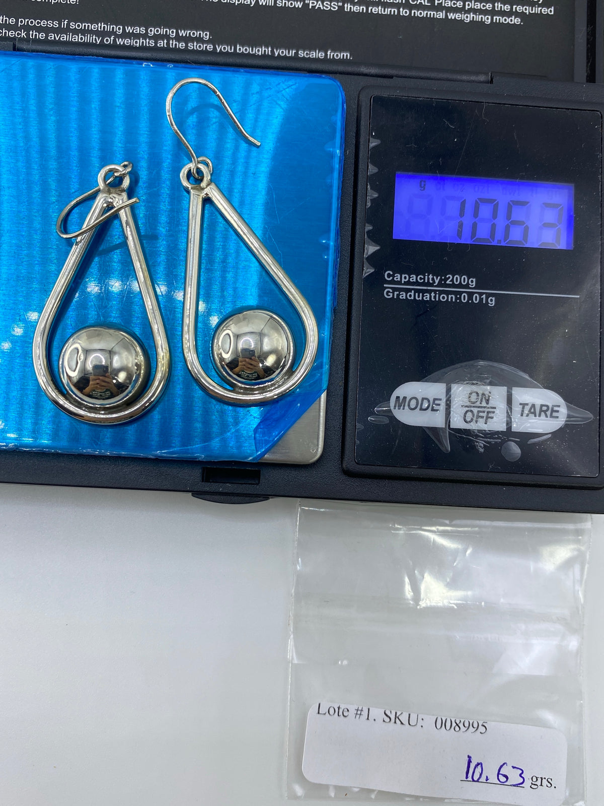 Aretes de Plata Cartoneado con Esferas — Taxco 925 — foto 6
