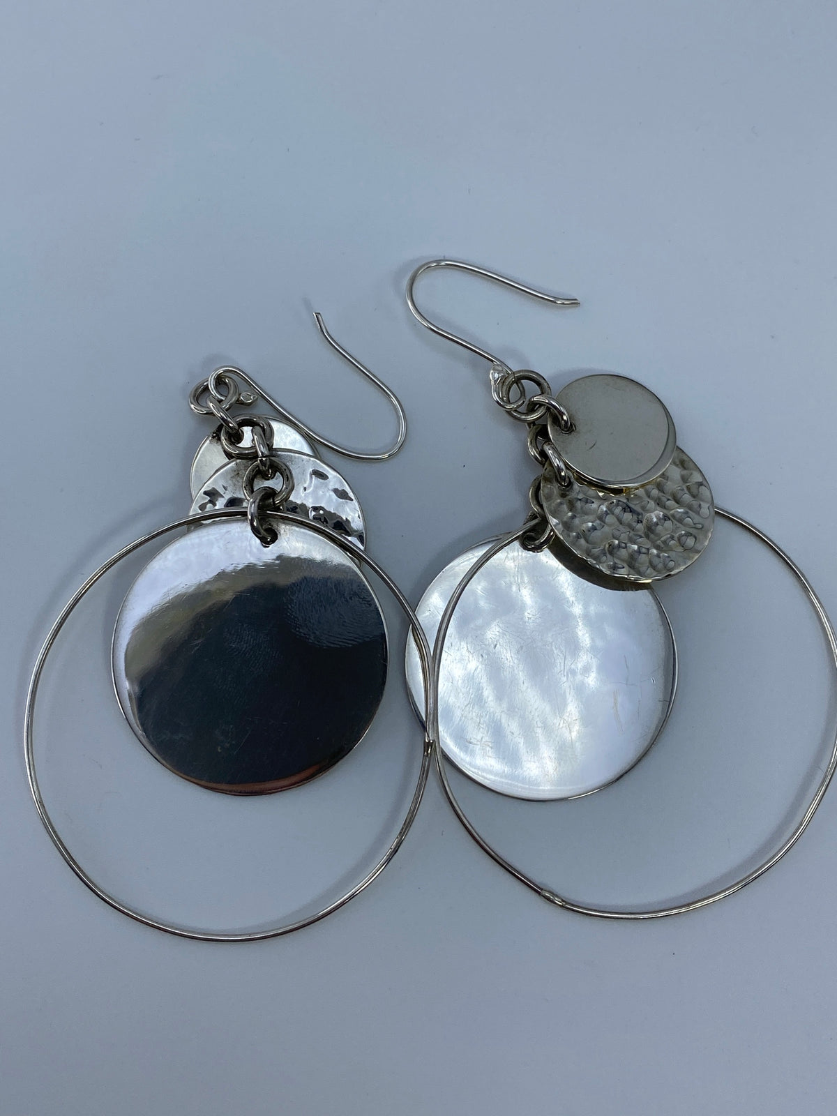 Aretes de Plata Combinada Geométricos 9 cm — Taxco 925 — foto 5