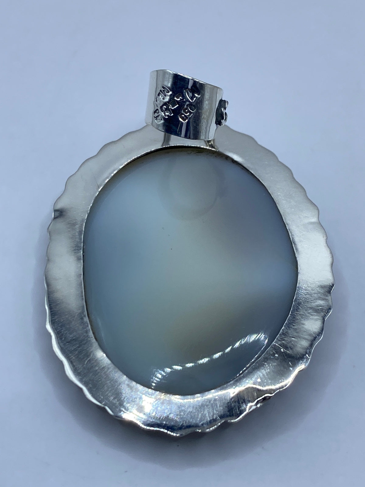 Dije de Plata Ovalado con Piedra Morada — Taxco 925 — foto 5
