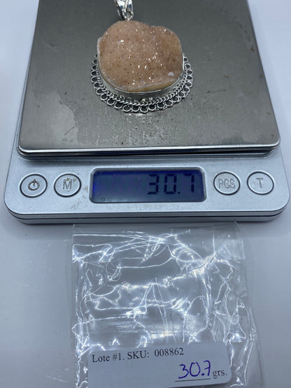 Dije de Plata con Drusa de Cuarzo — Taxco 925 — foto 6