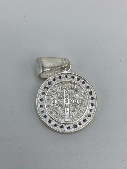 Medalla San Benito Plata 925 con Micro-Circonia — Taxco — foto 5