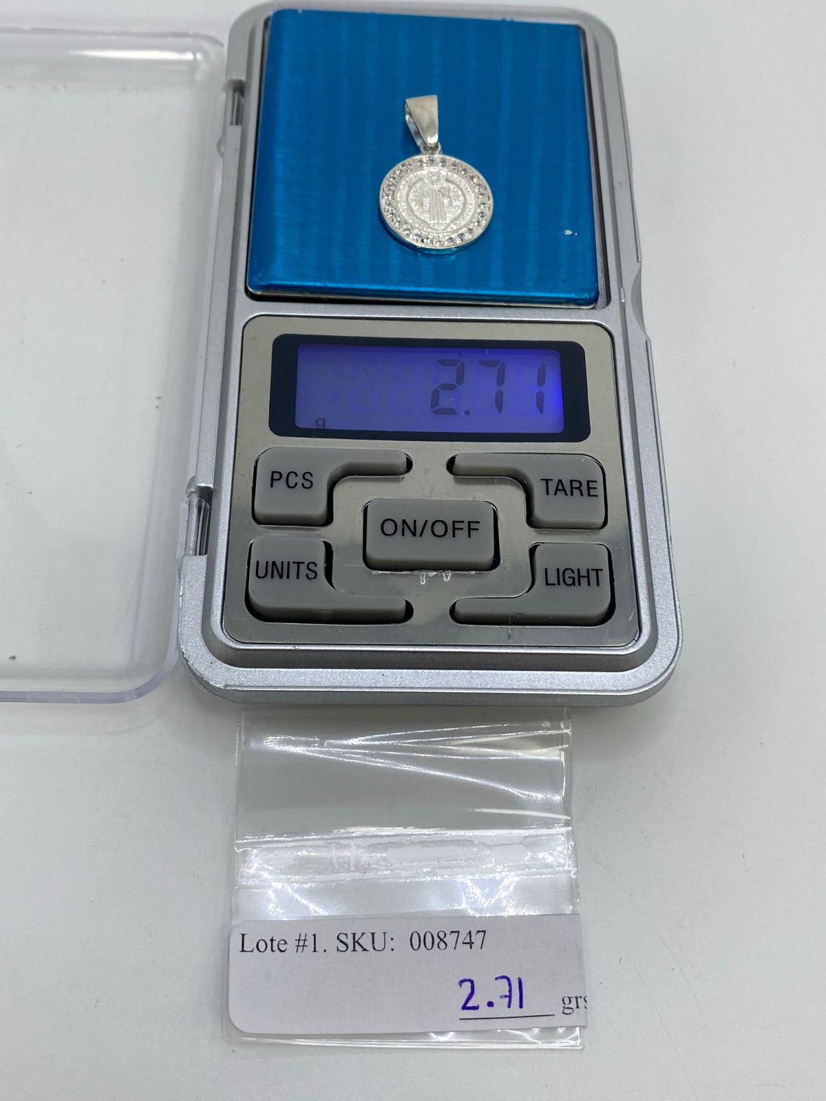 Medalla San Benito Plata 925 con Micro-Circonia — Taxco — foto 6