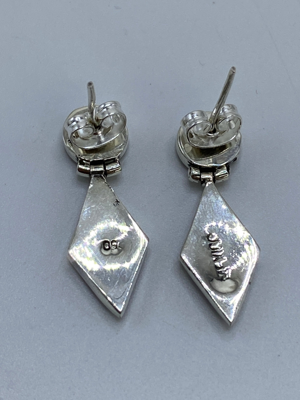 Aretes de Plata con Ónix Negro Geométrico — Taxco 950 — foto 5