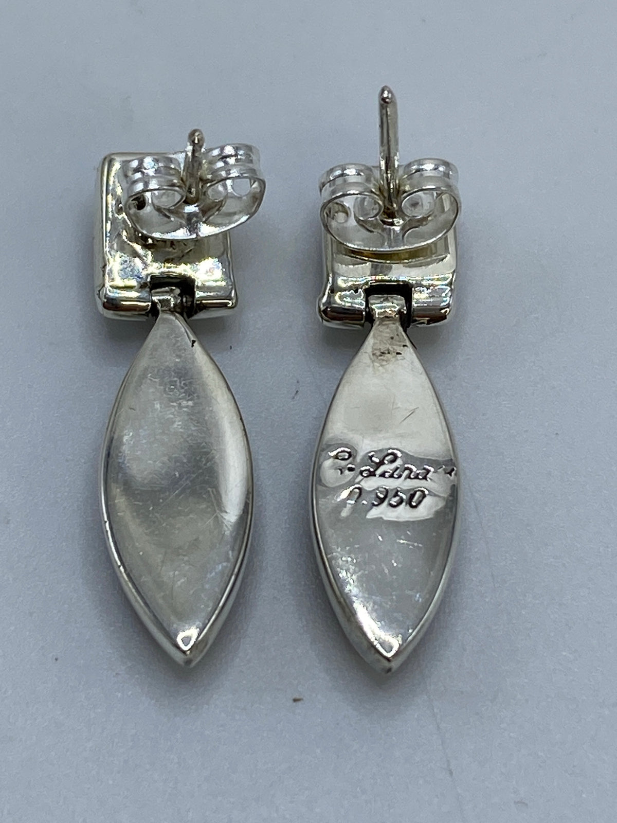 Aretes de Plata 950 con Ojo de Tigre — Taxco — foto 5
