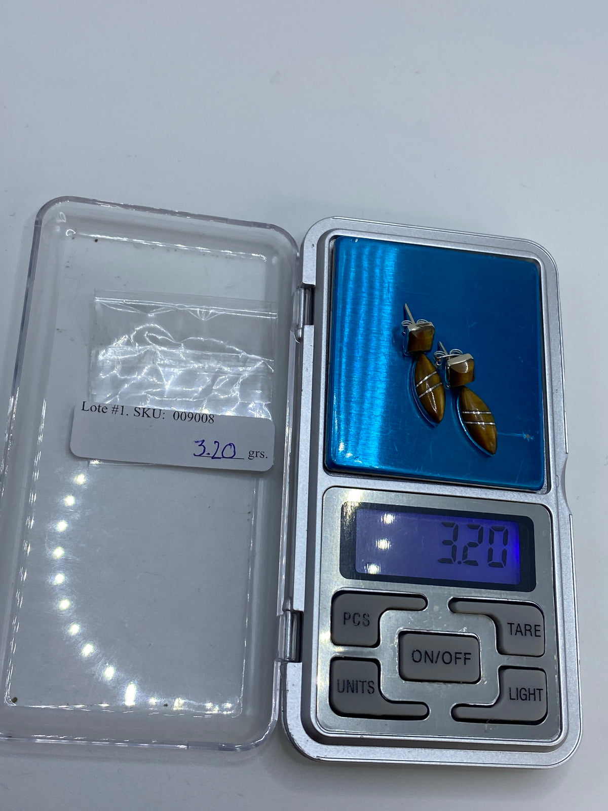 Aretes de Plata 950 con Ojo de Tigre — Taxco — foto 6