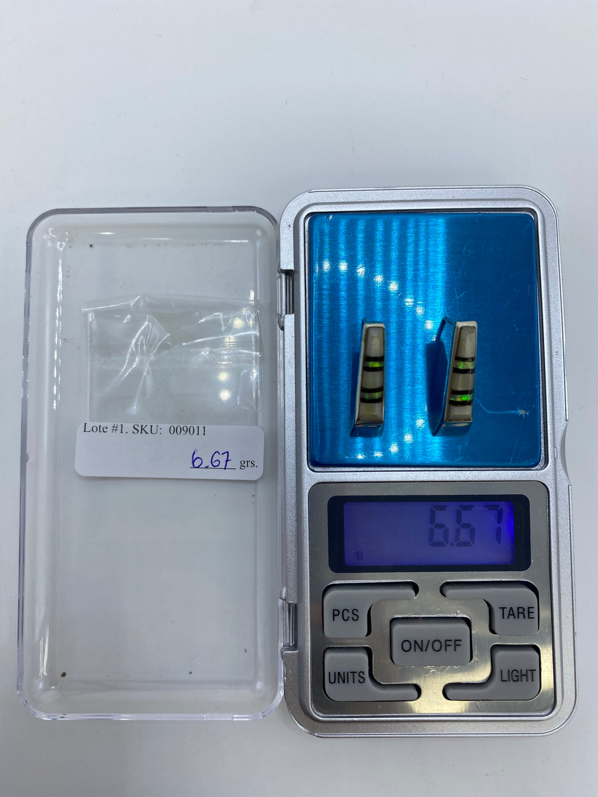 Aretes Plata con Ópalo de Fuego y Ónix — Taxco 950 — foto 6