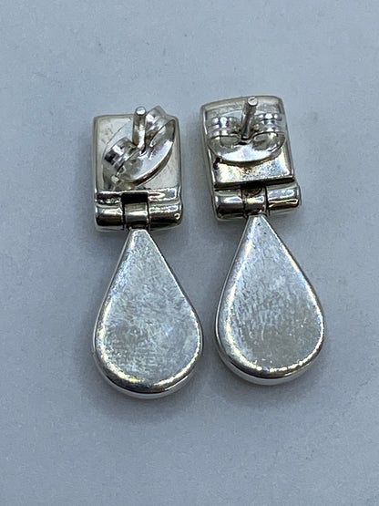 Aretes de Plata con Ópalo de Fuego Multicolor — Taxco — foto 5