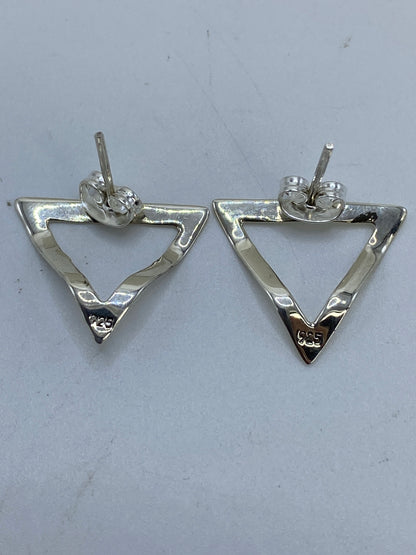 Aretes Triangular Repujado Plata 925 — Taxco — foto 5