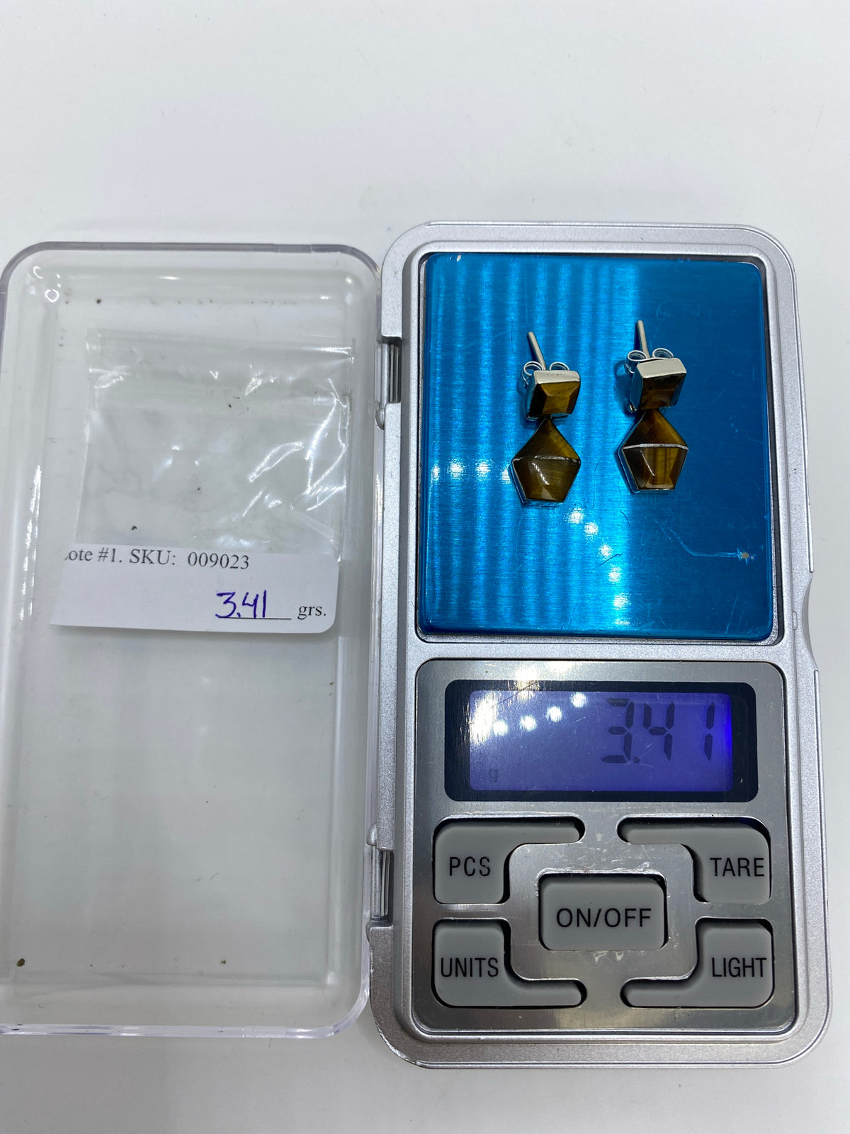 Aretes Plata Ojo de Gato Café — Taxco .950 — foto 6