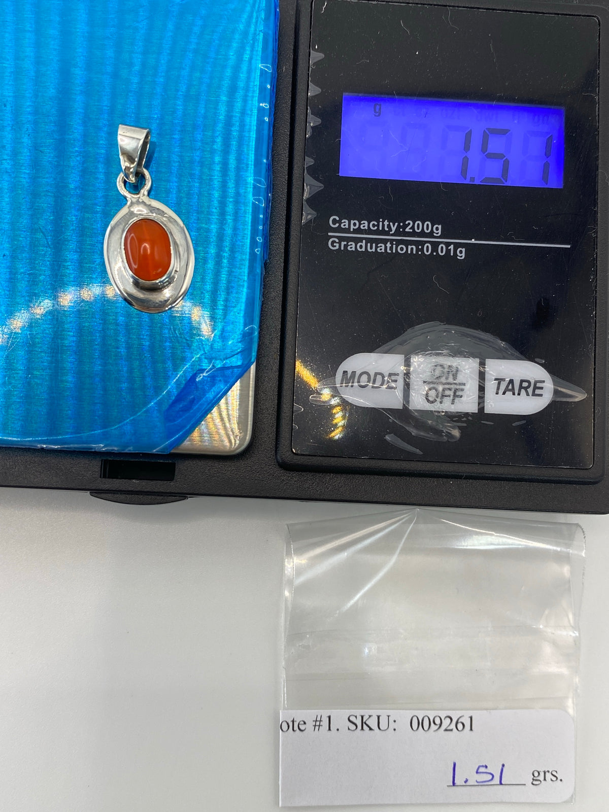Dije de Plata con Piedra Naranja — Taxco 925 — foto 6