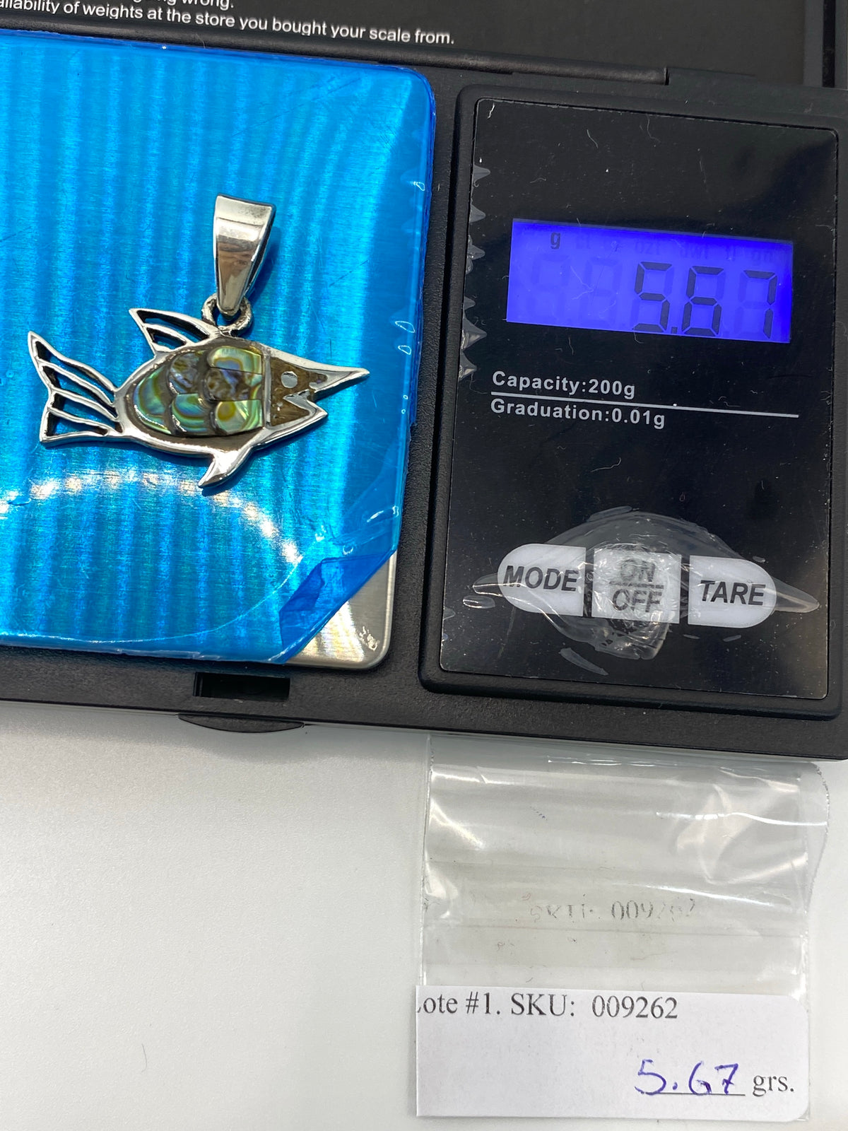Dije Pez de Plata 950 con Concha de Abulón — Taxco — foto 6