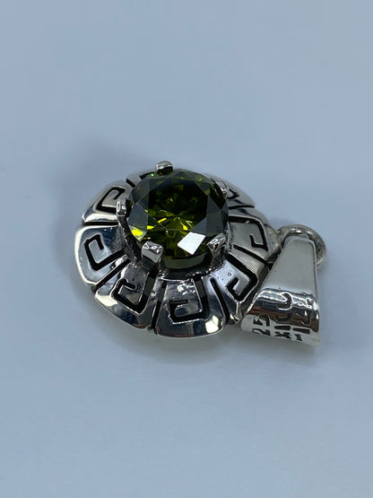 Dije de Plata con Circonia Verde Olivo — Taxco 925 — foto 5