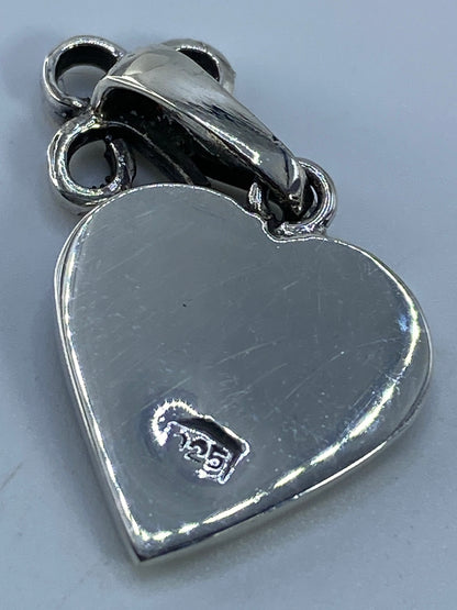 Dije Corazón de Plata con Cruz y Piedra Azul — Taxco 925 — foto 5
