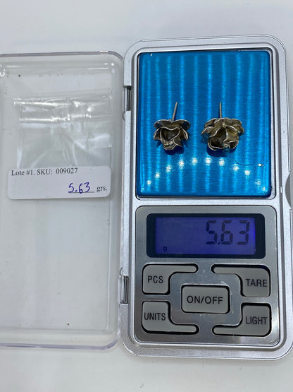 Aretes de Plata Rosa Abierta — Taxco 925 — foto 6