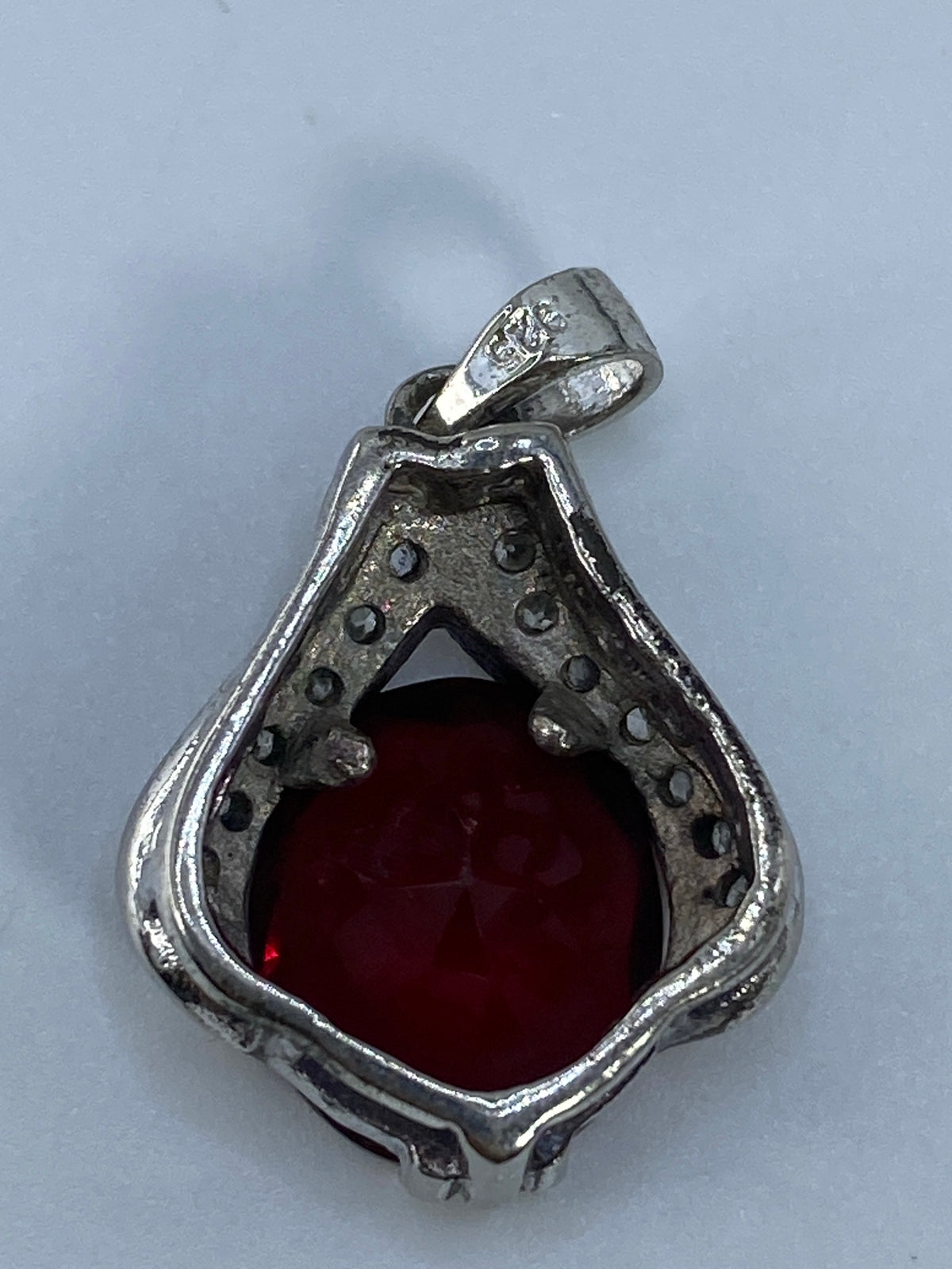 Dije de Plata con Circonia Roja — Taxco 925 — foto 5