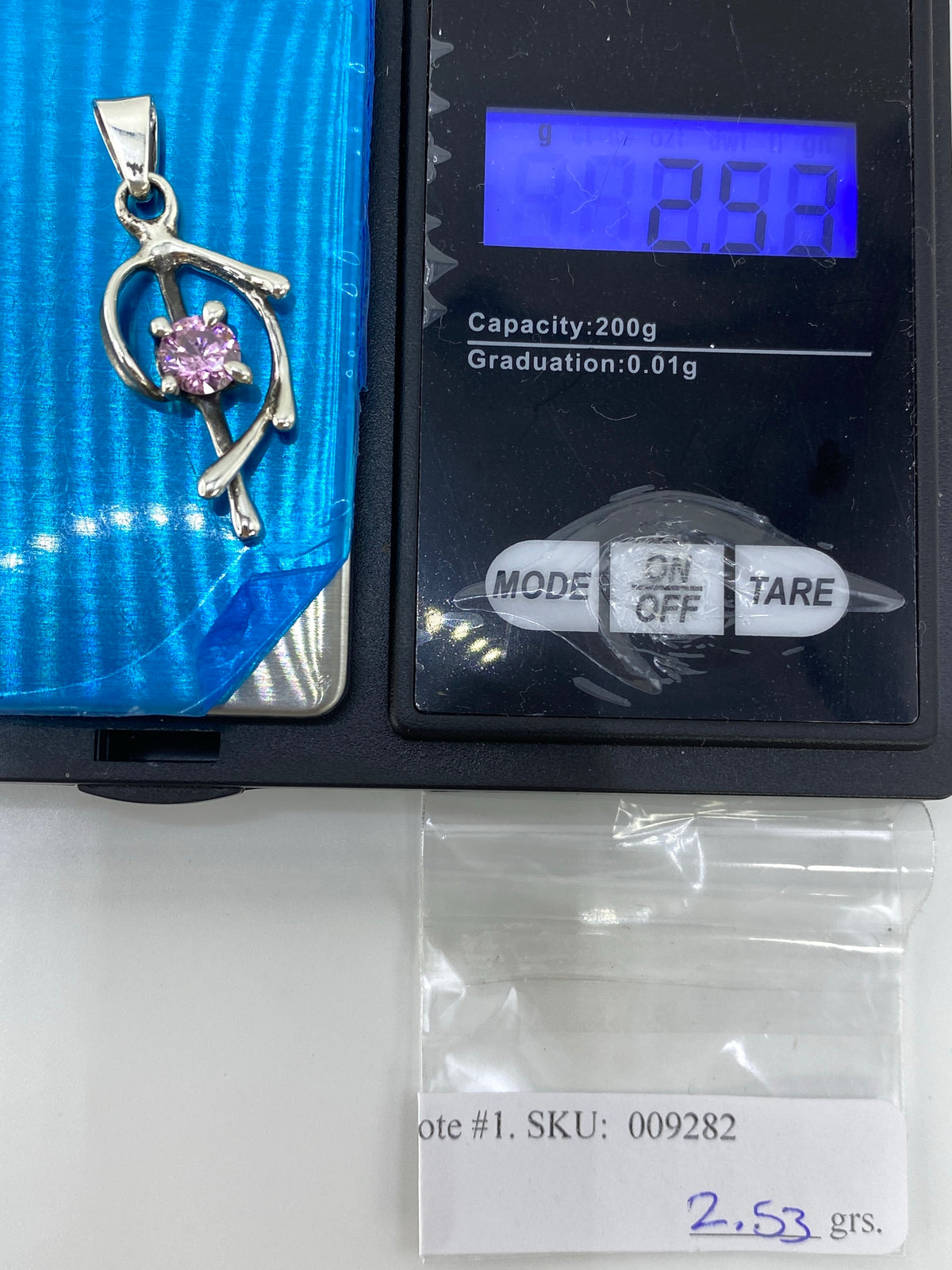Dije de Plata Circonia Rosa — Taxco 925 — foto 6