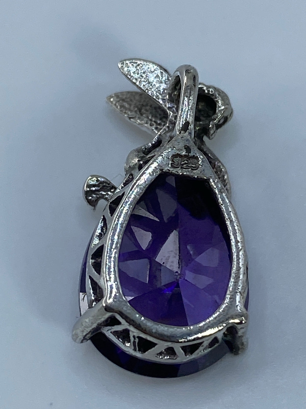 Dije Ángel Plata Circonia Morada — Taxco 925 — foto 5