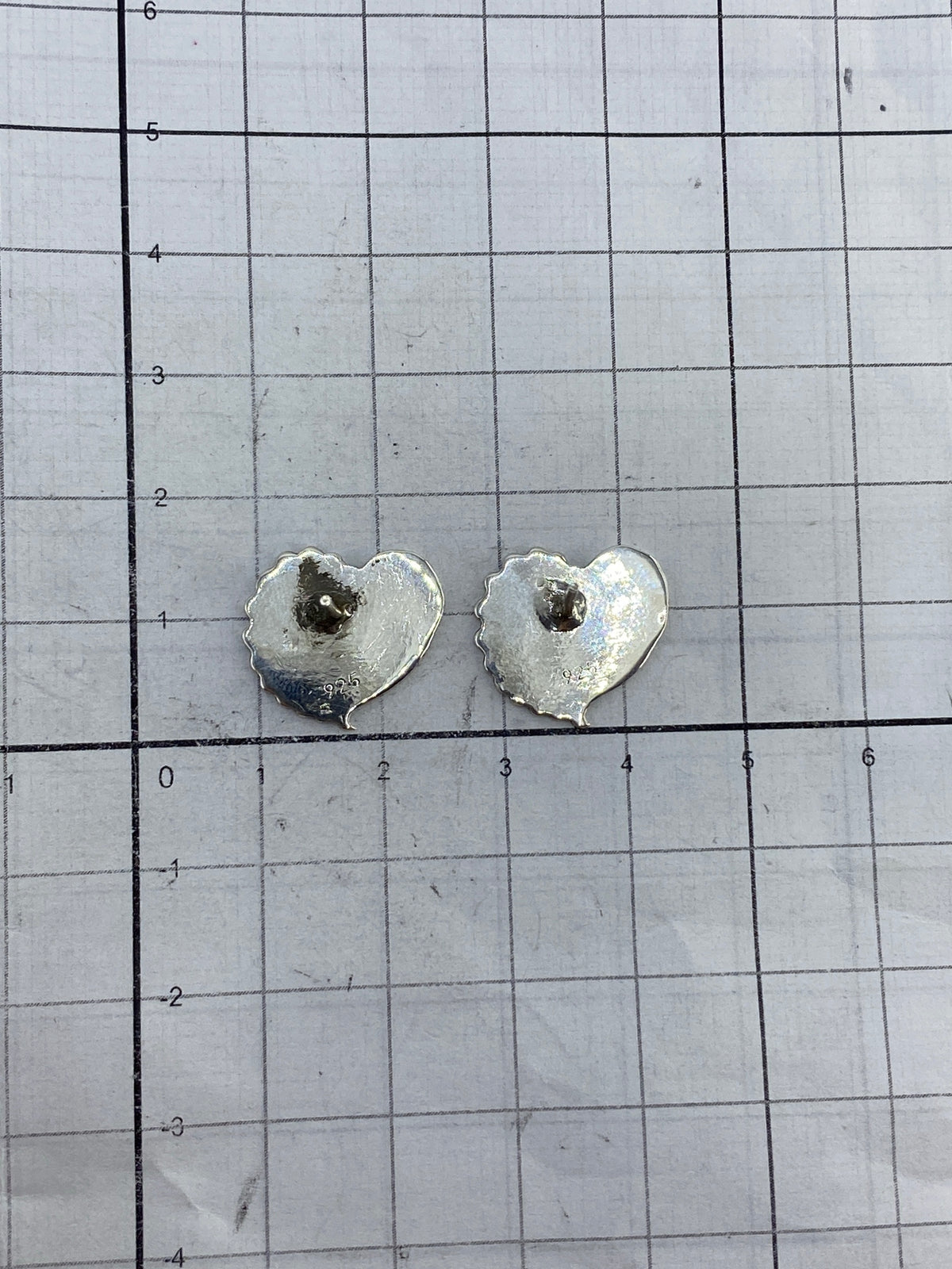 Par de aretes de plata pura sin piedra, listos para envío