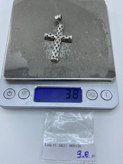 Dije Cruz de Plata 925 Calada — Diseño Prehispánico — foto 6