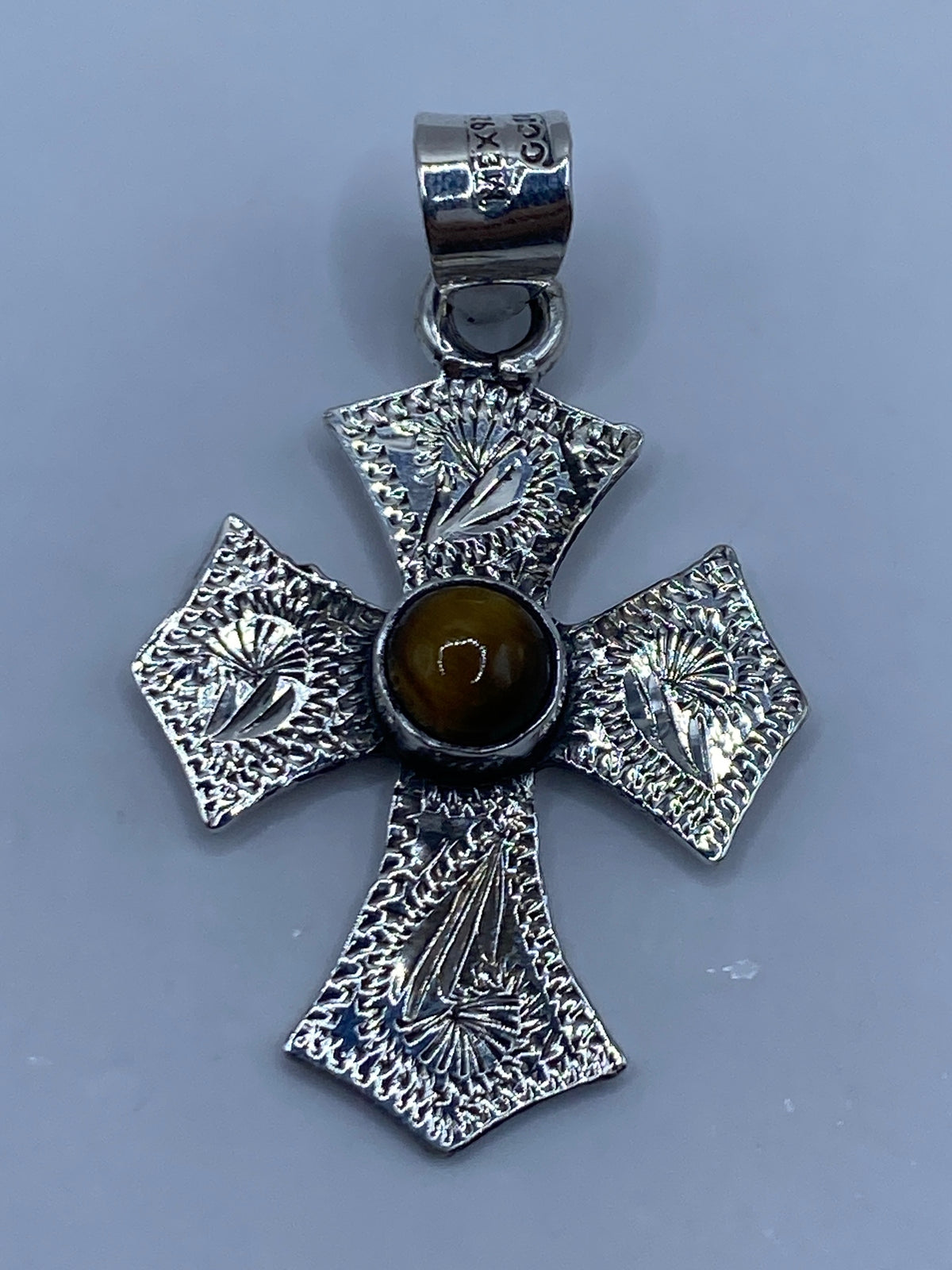 Cruz de Plata con Ojo de Gato — Dije Taxco 925 — foto 5