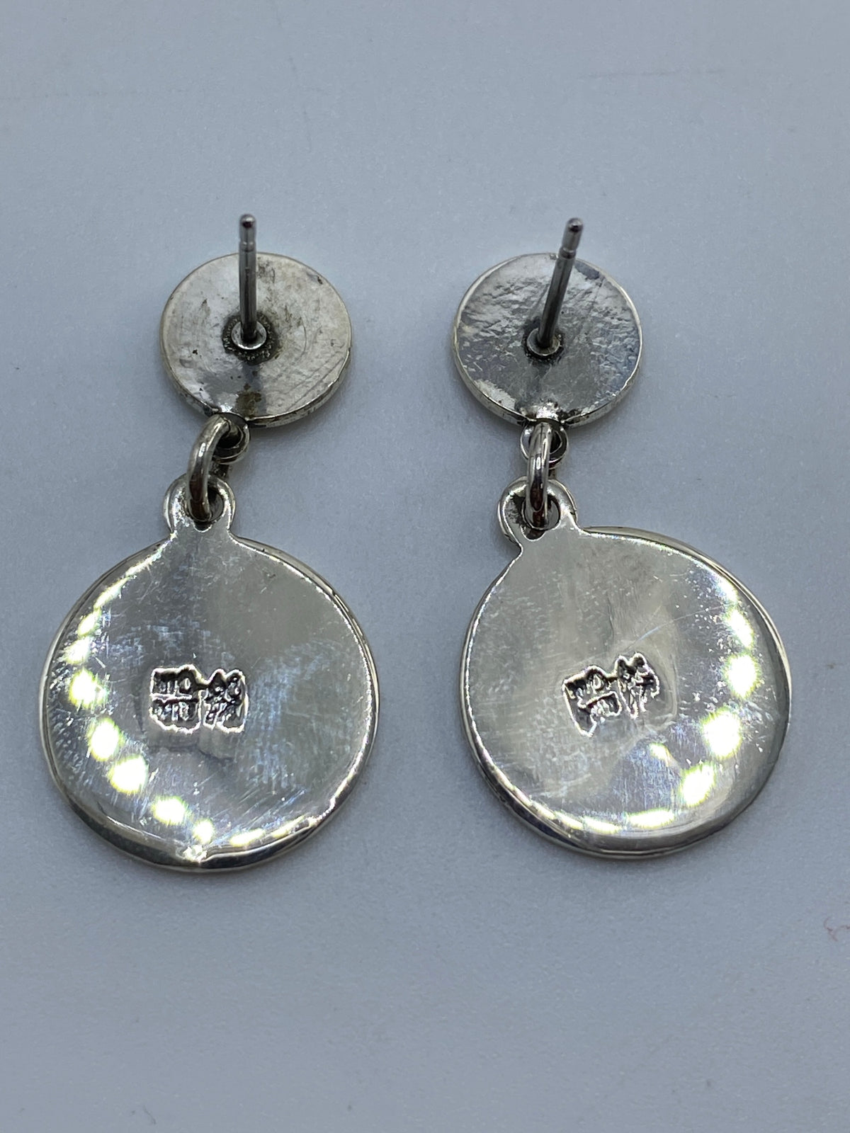 Aretes de Plata Repujado Glifo Prehispánico — Taxco 925 — foto 5