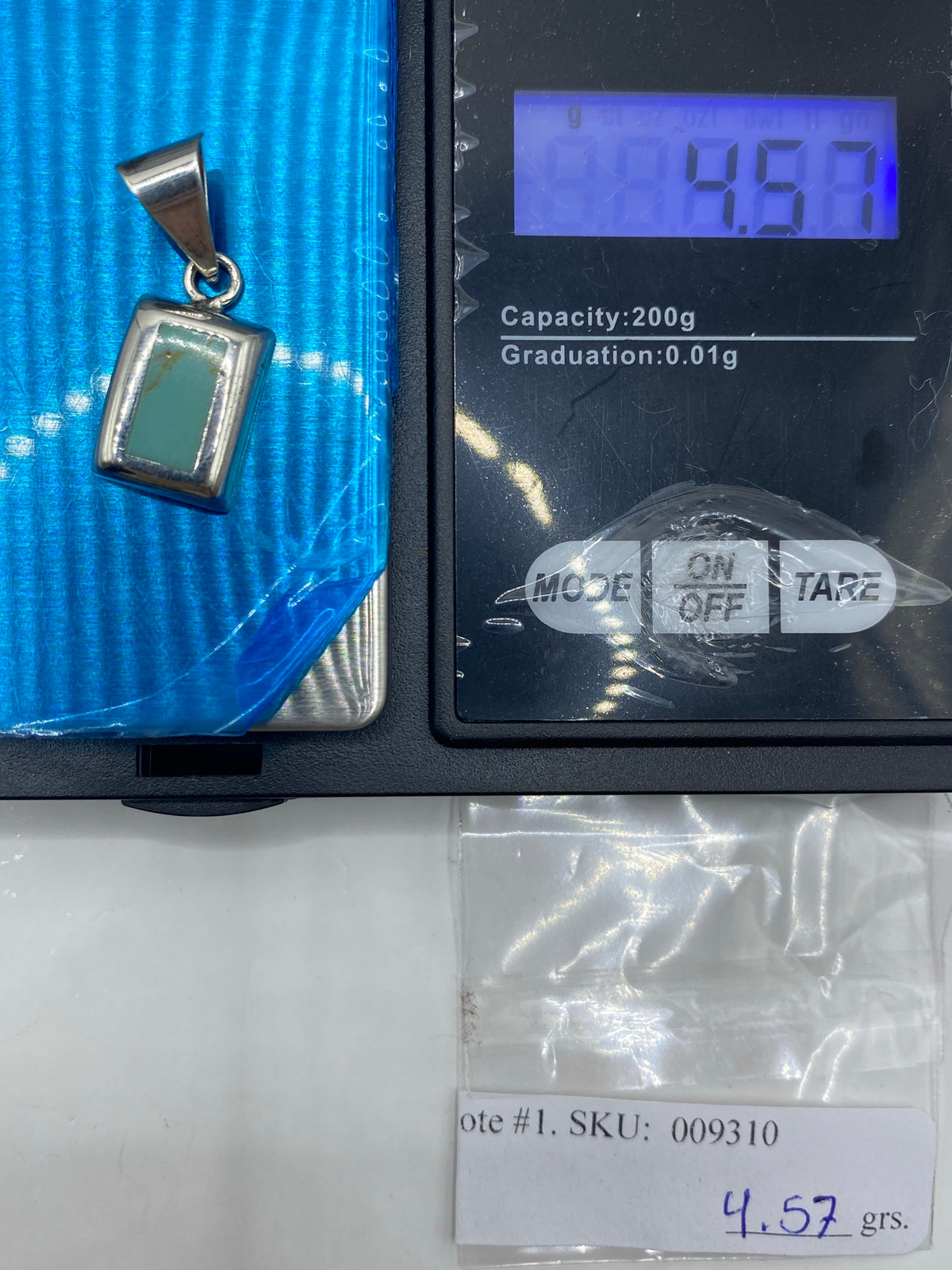 Dije Turquesa Azul Cielo Plata 925 — Taxco — foto 6