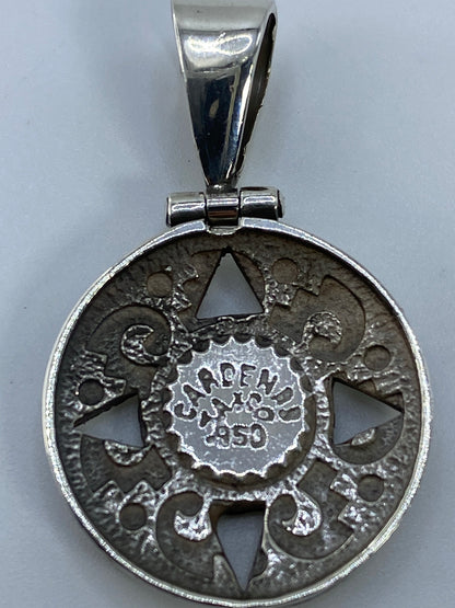 Dije Calendario Azteca de Plata 950 con Ópalo de Fuego — foto 5