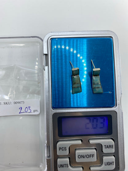 Aretes Trapecio Turquesa Azul Plata 950 — Taxco — foto 6
