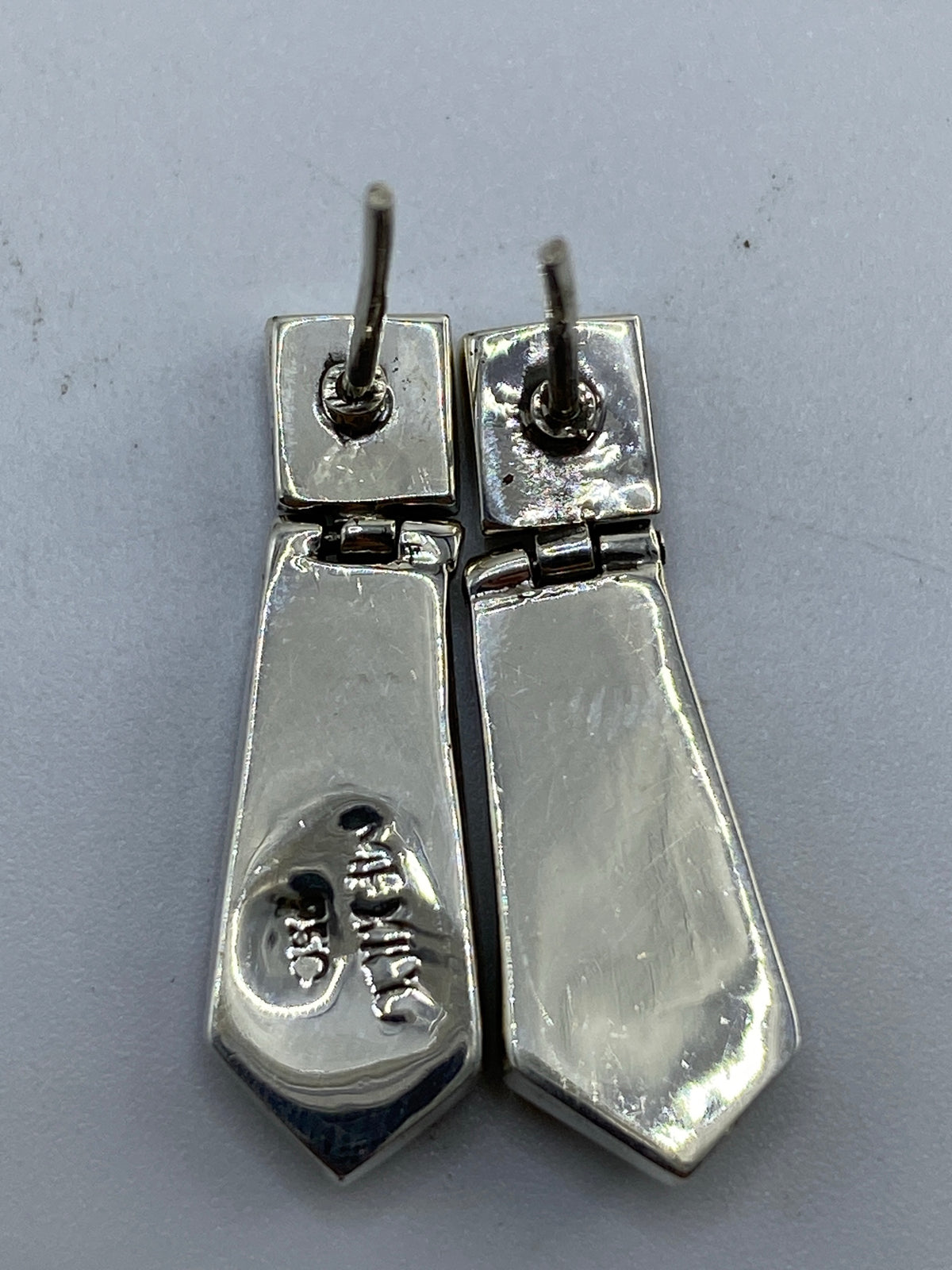 Aretes de Plata con Ónix Negro Geométricos — Taxco 950 — foto 5