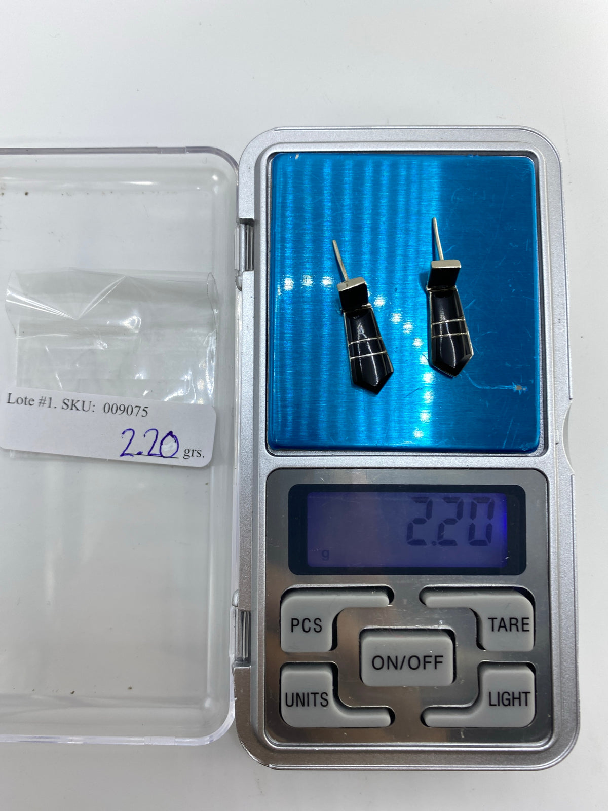 Aretes de Plata con Ónix Negro Geométricos — Taxco 950 — foto 6